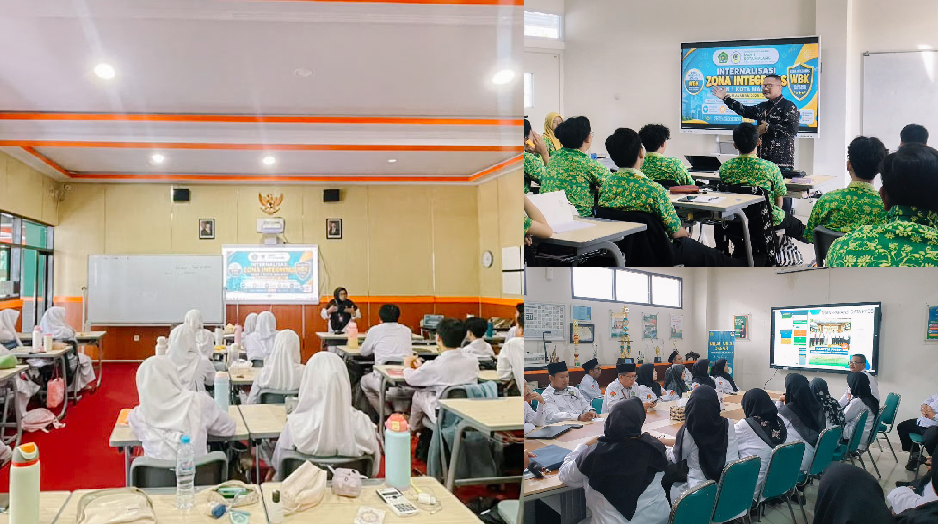 Mantapkan Komitmen WBK, MAN 1 Kota Malang Gelar Internalisasi Zona Integritas Serentak di Setiap Kelas